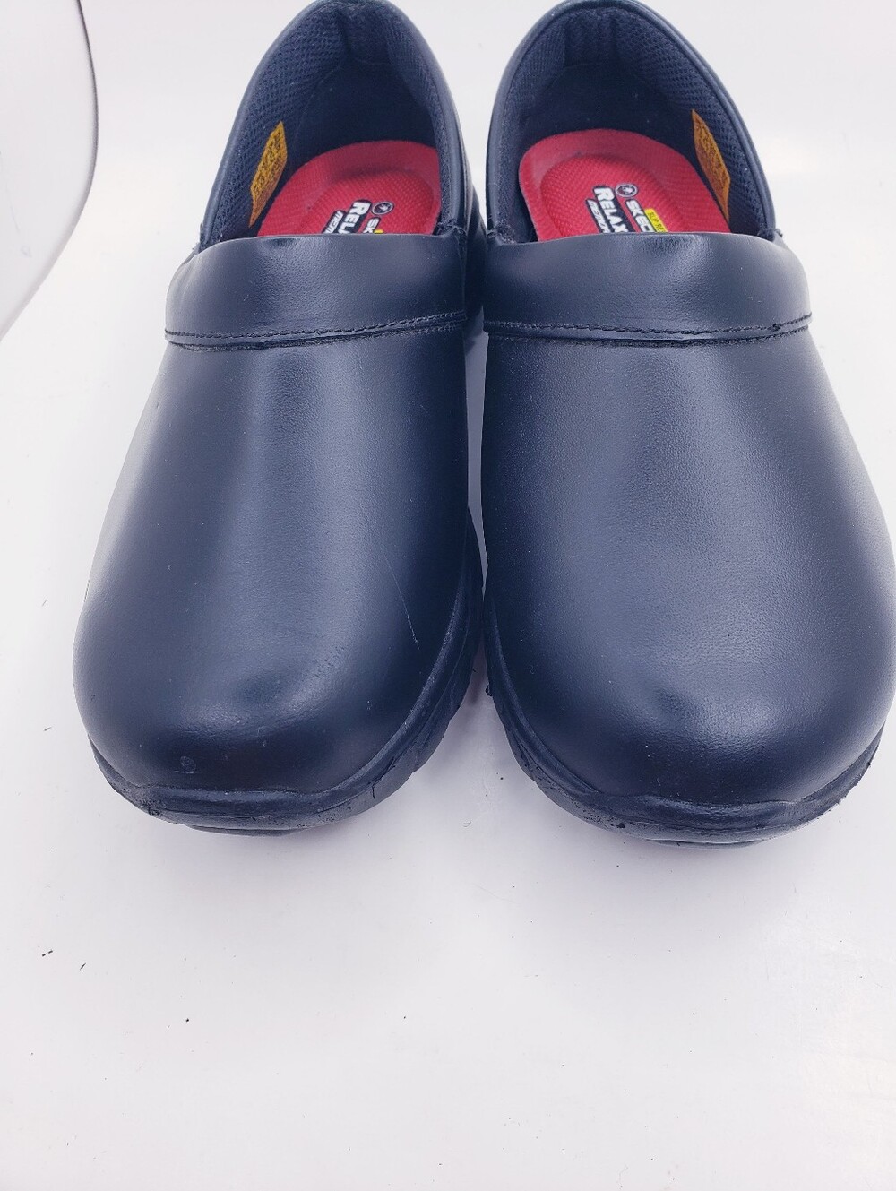 Skechers Black Leather Slip Resistant & EH Slip On Work Shoes Women's Size 7.5 - Picture 6 of 12